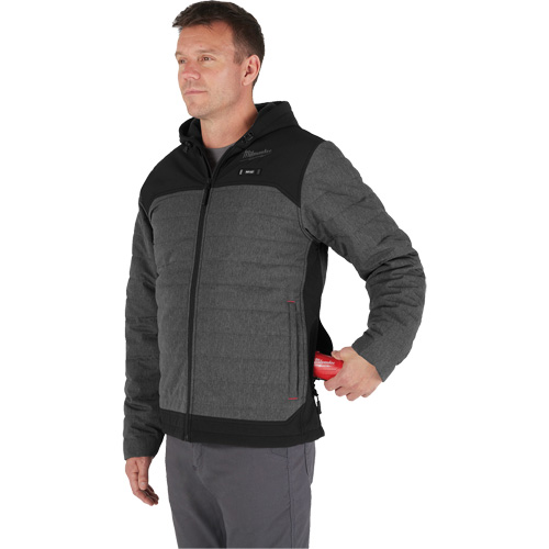 M12 Heated Quietshell Jacket with Battery, Men's, Small, Grey Distribution Jean Lapalme