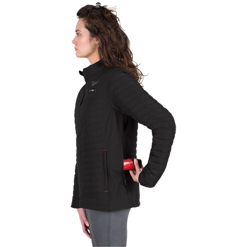 Manteau chauffant M12 Axis avec pile, Femmes, Grand, Noir Distribution Jean Lapalme