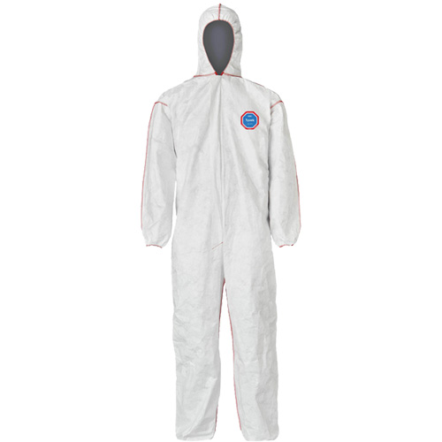 Combinaisons SFR avec cagoule, Moyen, Blanc, Tyvek 400 Distribution Jean Lapalme