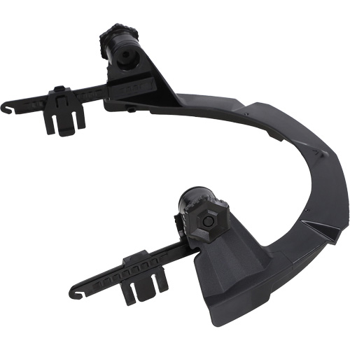 Support PBT V-Gard pour casques MSA &agrave; fente et bordure compl&egrave;te sans contr&ocirc;le des d&eacute;bris Distribution Jean Lapalme