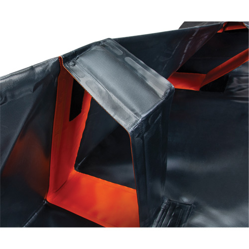 IBX Wall Pop-Up Berm, 268 US gal. Capacity, 6' W x 6' L x 12" H, Snap-Up Bracket Distribution Jean Lapalme