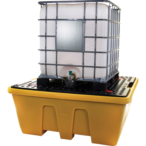 Palette de d&eacute;versements IBC, Capacit&eacute; de d&eacute;versement 333 gal. US, 66" x 66" x 27,5" Distribution Jean Lapalme