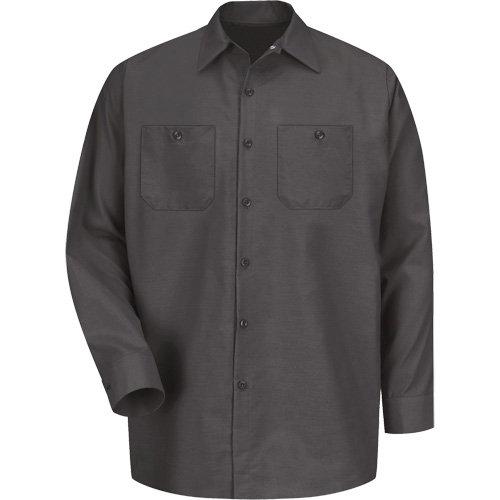Chemise industrielle de travail &agrave; manches longues, Hommes, Moyen, Charbon Distribution Jean Lapalme