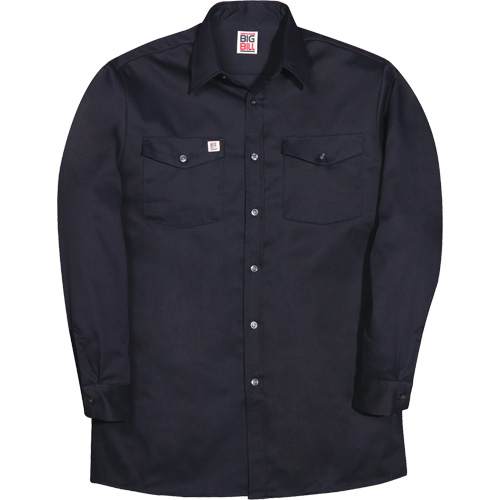 Chemise industrielle de travail &agrave; manches longues, Hommes, Petit, Bleu marine Distribution Jean Lapalme