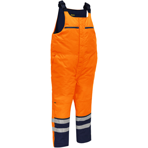 Salopette pour le froid extr&ecirc;me Bisley, Polyester, Petit, Orange haute visibilit&eacute; Distribution Jean Lapalme