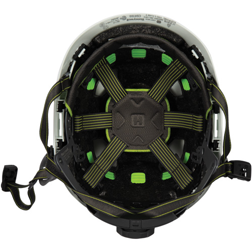 Casque de s&eacute;curit&eacute; d'escalade Fibre Metal, R&eacute;pond aux normes CSA type 2, Suspension Rochet, Non ventil&eacute; Distribution Jean Lapalme