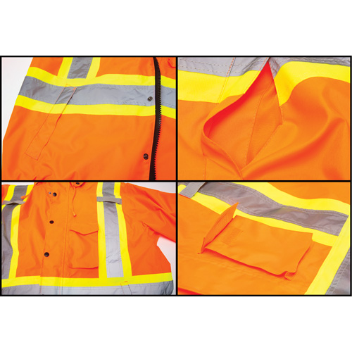 Waterproof 7-in-1 Winter Parka, High Visibility Orange, Medium Distribution Jean Lapalme