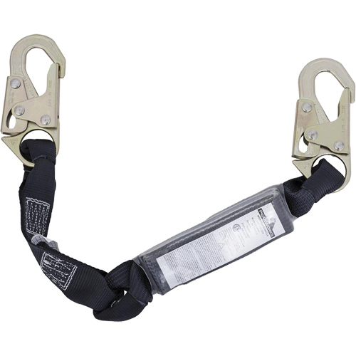 SA-5200-2.5 Shock Absorbing Lanyard, 2.5', Snap Hook Center, Snap Hook Leg Ends, Polyester Distribution Jean Lapalme