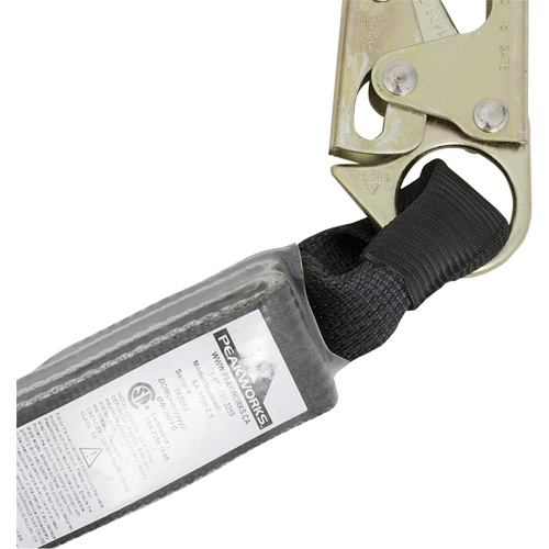 SA-5200-2.5 Shock Absorbing Lanyard, 2.5', Snap Hook Center, Snap Hook Leg Ends, Polyester Distribution Jean Lapalme