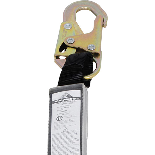 SA-54000-6 Shock Absorbing Lanyard, 6', Snap Hook Center, Snap Hook Leg Ends, Polyester Distribution Jean Lapalme