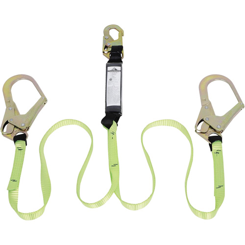 SA-54022-4 Shock Absorbing Lanyard, 4', Form Hook Center, Snap Hook Leg Ends, Polyester Distribution Jean Lapalme