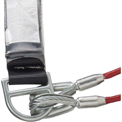SA-55522-4 PVC-Coated Shock Absorbing Lanyard, 4', Form Hook Center, Snap Hook Leg Ends, Galvanized Steel Distribution Jean Lapalme
