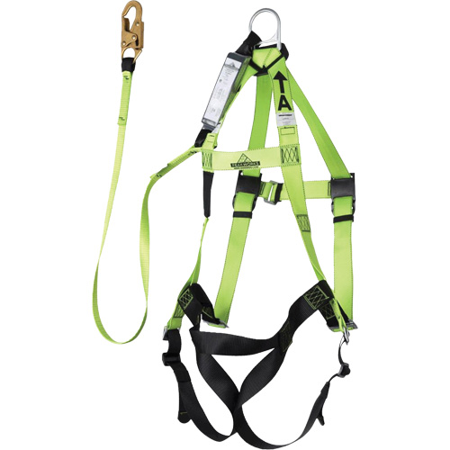 FBH-10000A6440-4 4' Class A Harness & Lanyard with 350 lbs. Capacity, Harness/Lanyard Combo Distribution Jean Lapalme