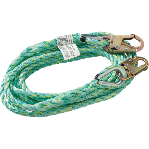 VL-1122-100 Vertical Lifeline Rope with Anchor End Snap Hook, Copolymer Distribution Jean Lapalme