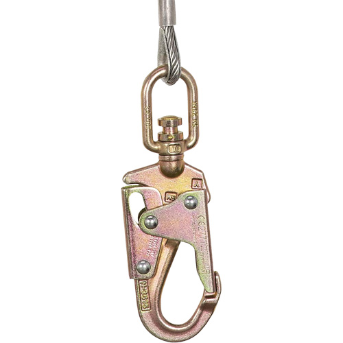 SRL-73302-60LE Self-Retracting Lifeline, 60', Galvanized Steel, Swivel Distribution Jean Lapalme