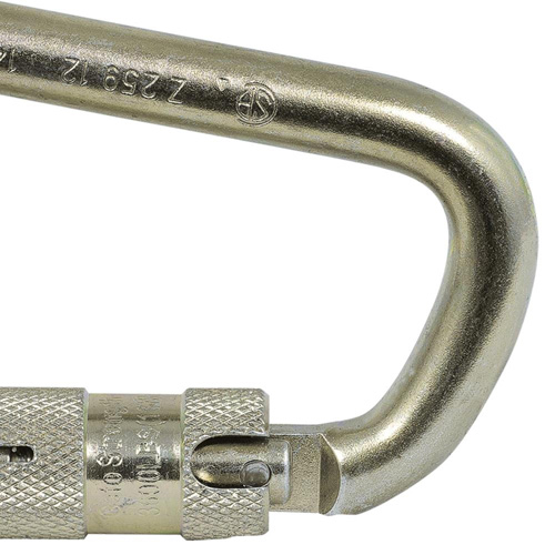 CP-03015-1 Zinc Plated Carabiner with 1" Gate Opening, Steel Distribution Jean Lapalme