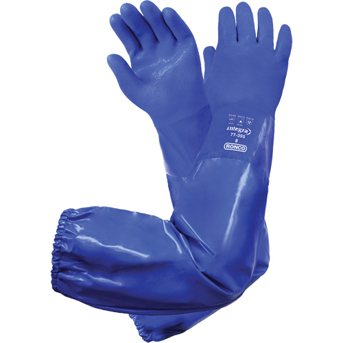 Integra 77-395 Triple-Dipped Chemical-Resistant Gloves, Size 8, 28" L, PVC, Cotton Inner Lining Distribution Jean Lapalme