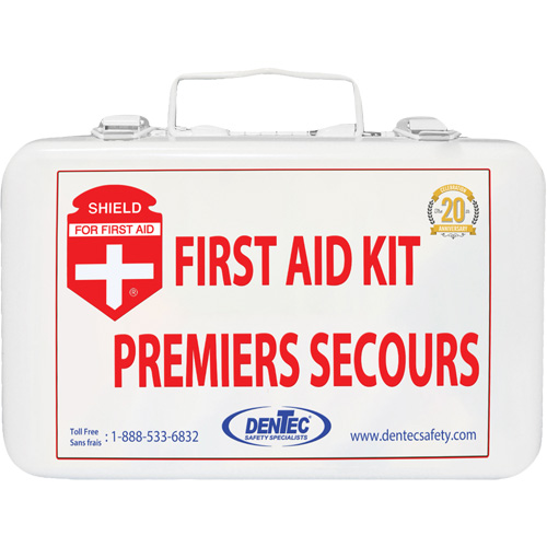 Trousse de premiers soins Shield, R&eacute;pond ou surpasse la norme CSA Z1220-24 type 1 individuelle, Personnel (1 travailleur) Distribution Jean Lapalme
