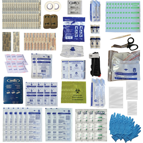 Trousse de premiers soins Shield, R&eacute;pond ou surpasse la norme CSA Z1220-24 type 3 environnements &agrave; haut risque, Moyen (26-50 travailleurs) Distribution Jean Lapalme