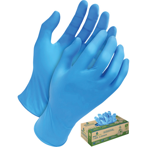 Gants jetables en tri polym&egrave;re, Petit, Poly&eacute;thyl&egrave;ne, 5 mils, Sans poudre, Bleu Distribution Jean Lapalme