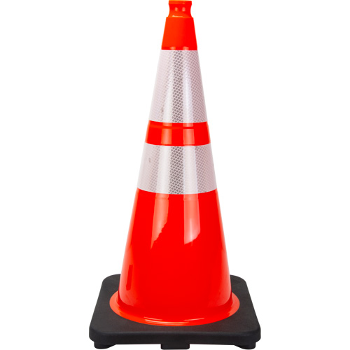 Premium Traffic Cone, 28", Orange, 4" & 6" Reflective Collar(s) Distribution Jean Lapalme