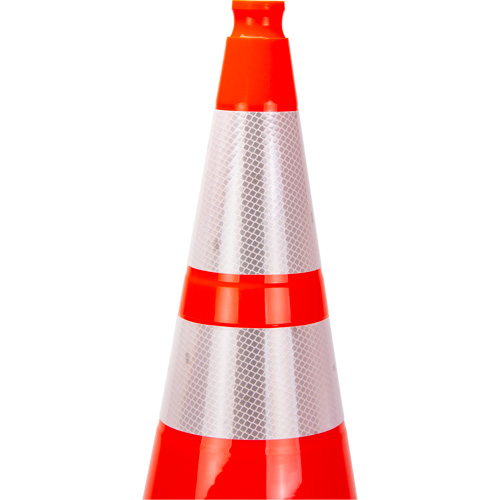 Premium Traffic Cone, 28", Orange, 4" & 6" Reflective Collar(s) Distribution Jean Lapalme