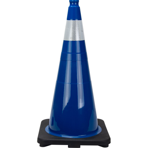 Premium Traffic Cone, 28", Blue, 4" Reflective Collar(s) Distribution Jean Lapalme