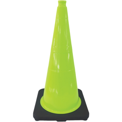 C&ocirc;ne de signalisation de premi&egrave;re qualit&eacute;, 18", Vert lime Distribution Jean Lapalme