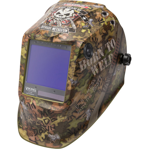 Masque de soudage VIKING 3350 Born To Weld, 3,74" lo x 3,34" la Champ de vision, Teinte 5 - 13 Distribution Jean Lapalme