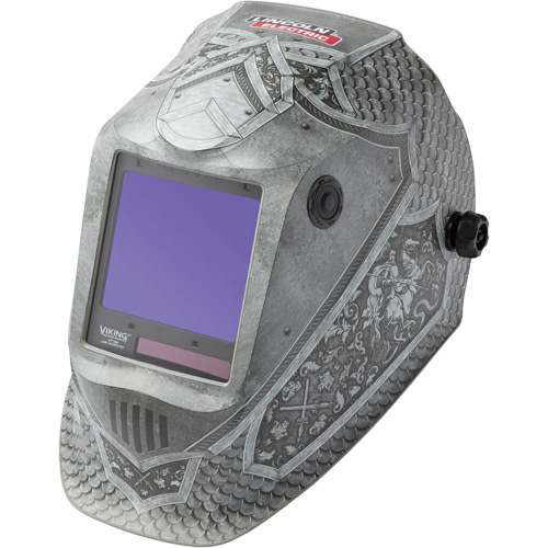 VIKING 3350 Medieval&reg; Welding Helmet, 3.74" L x 3.34" W View Area, 5 - 13 Shade Range Distribution Jean Lapalme