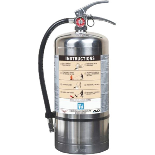 Extincteur pour la protection contre l'incendie de pile Lithium-ion, AVD, Capacit&eacute; 6 L Distribution Jean Lapalme