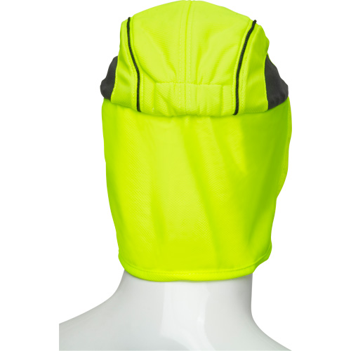Chapeaux de refroidissement avec voiles pour le cou, Lime haute visibilit&eacute; Distribution Jean Lapalme