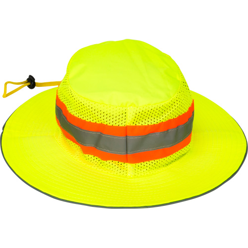 Chapeau de p&ecirc;cheur &agrave; refroidissement par &eacute;vaporation, Lime haute visibilit&eacute; Distribution Jean Lapalme