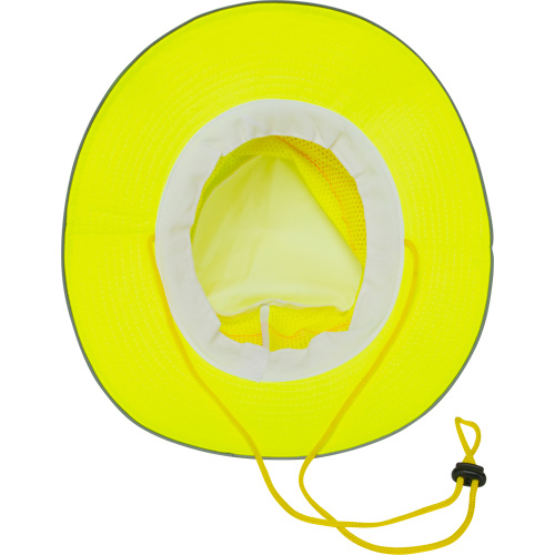 Chapeau de p&ecirc;cheur &agrave; refroidissement par &eacute;vaporation, Lime haute visibilit&eacute; Distribution Jean Lapalme