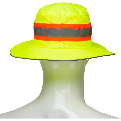 Chapeau de p&ecirc;cheur &agrave; refroidissement par &eacute;vaporation, Lime haute visibilit&eacute; Distribution Jean Lapalme
