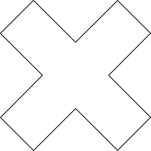 DuraStripe X-Treme X's, Croix, 6" lo x 6" la, Blanc, Vinyle Distribution Jean Lapalme