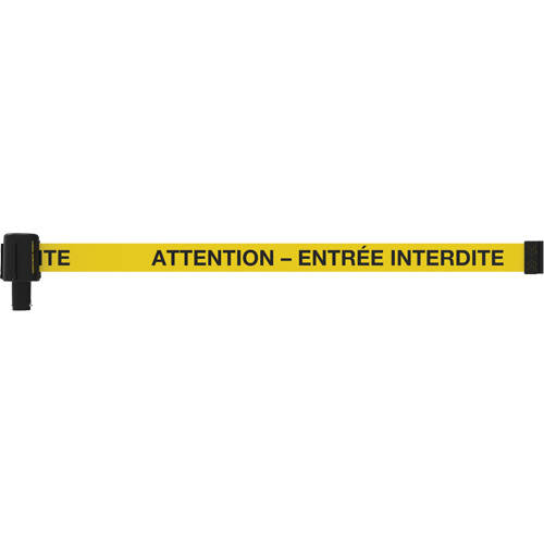 Banni&egrave;re PLUS, Attention - Entr&eacute;e Interdite, 15', Ruban Noir et jaune Distribution Jean Lapalme