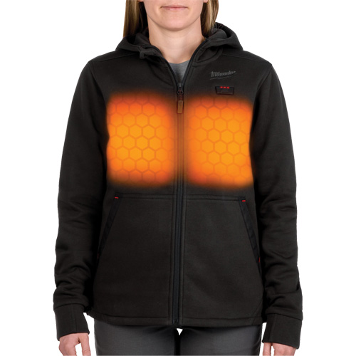 M12 Heated Hoodie with Battery, Women's, Medium, Black, Poly-Cotton Distribution Jean Lapalme
