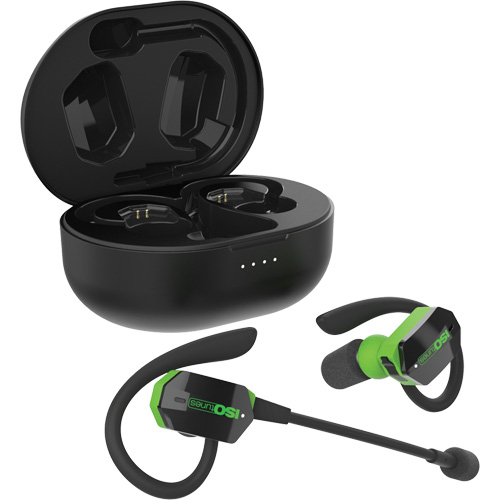 Black & Green UltraComm Aware Bluetooth Earbuds Distribution Jean Lapalme
