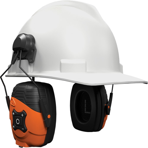 Safety Orange Link 2.0 Bluetooth Earmuffs, Cap Mount Style, 21 dB Distribution Jean Lapalme
