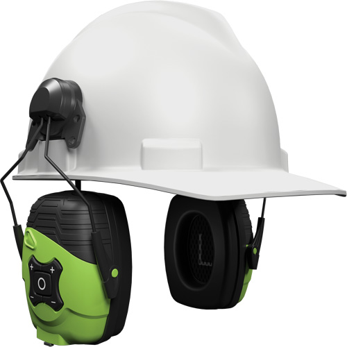 Safety Green Link Aware Bluetooth Earmuffs, Cap Mount Style, 21 dB Distribution Jean Lapalme