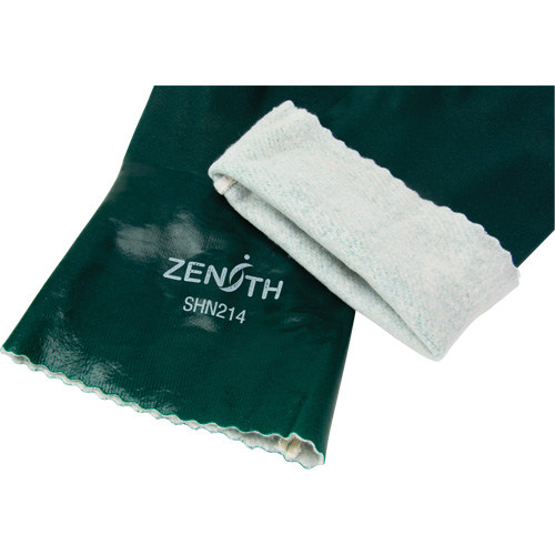 Gants verts &agrave; double enduit, 12" lo, PVC, Doublure en Jersey de coton, 70 mils Distribution Jean Lapalme