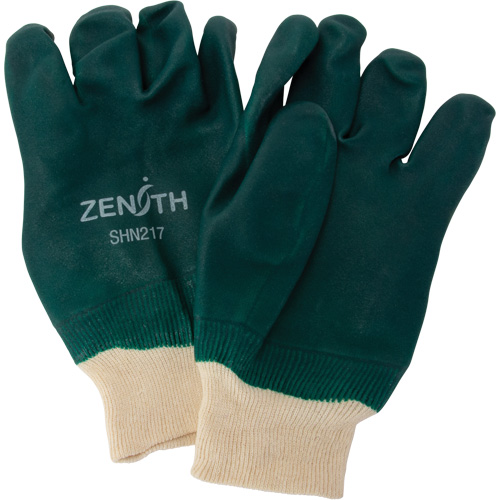 Gants verts &agrave; double enduit, 10" lo, PVC, Doublure en Jersey de coton, 70 mils Distribution Jean Lapalme