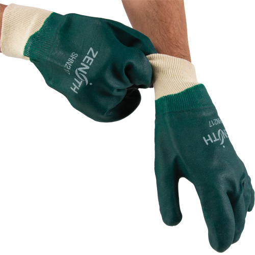 Gants verts &agrave; double enduit, 10" lo, PVC, Doublure en Jersey de coton, 70 mils Distribution Jean Lapalme