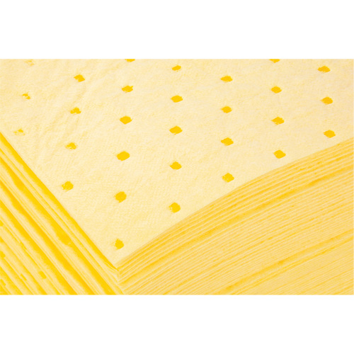 Feuilles absorbantes li&eacute;es, Mati&egrave;res dangereuses, 15" x 19", 10 gal. d'absorption Distribution Jean Lapalme