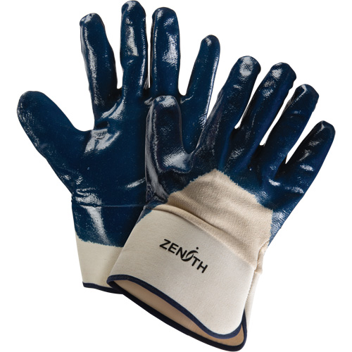 Gants &agrave; poignet de s&eacute;curit&eacute; de poids lourd, 11/2T-Grand, R&ecirc;vetement Nitrile, Enveloppe en Coton Distribution Jean Lapalme