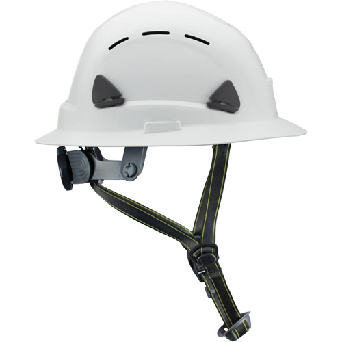 Casque Fibre Metal de style escalade avec bordure compl&egrave;te, R&eacute;pond aux normes CSA type 2, Suspension Rochet, Ventil&eacute; Distribution Jean Lapalme