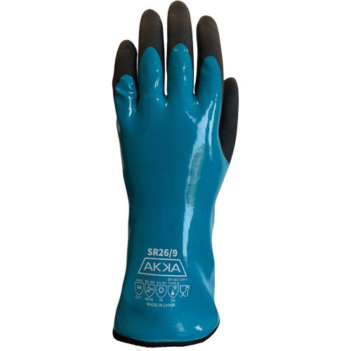 Gants alimentaires de protection contre les produits chimiques, le froid et la coupe, Taille 7, 12" lo, PVC, Doublure en Nylon Distribution Jean Lapalme