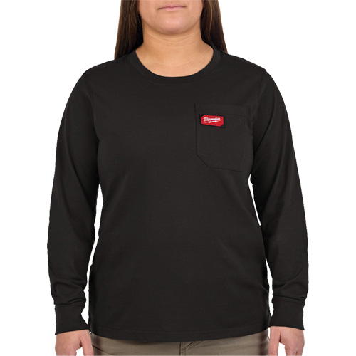 T-shirt &agrave; manches longues avec poches GRIDIRON, Femmes, T-petit, Noir Distribution Jean Lapalme