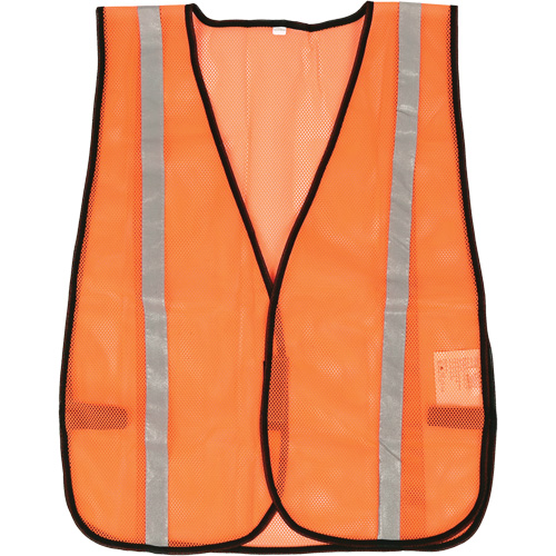 Compact Mesh Safety Vest, High Visibility Orange, Polyester Distribution Jean Lapalme